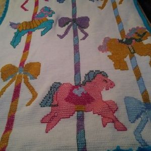 Baby Carousel Blanket Handmade